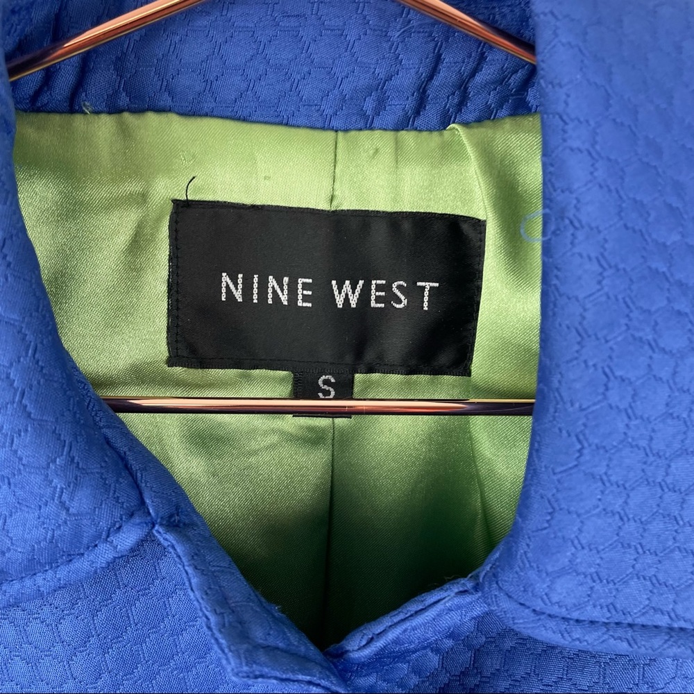 Nine West 3/4 Sleeve Periwinkle Blue Dress Jacket Coat - Picture 2 of 12